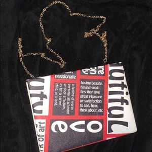 Rare Dictionary book hard clutch/purse